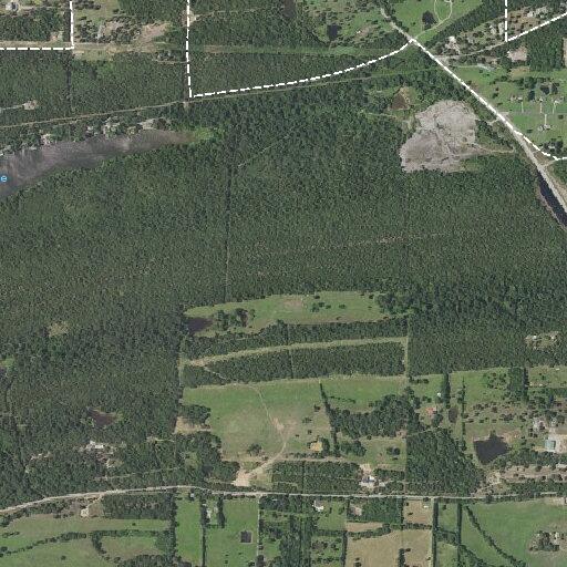 Tree blocking roadway near Bethel Road in Hackett