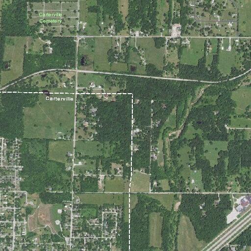 Controlled burn on Cedar Street in Carterville