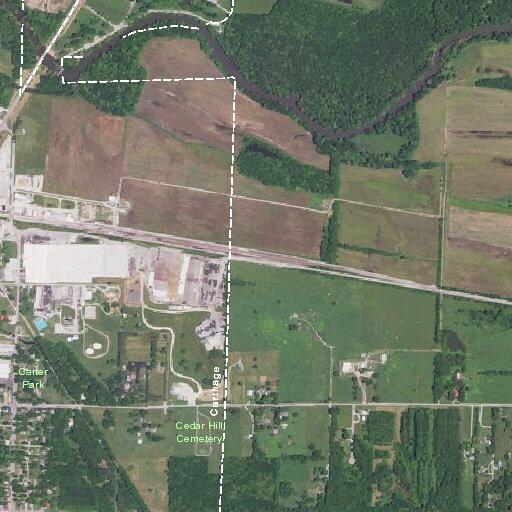 Controlled burn of lumber and branches in Carthage