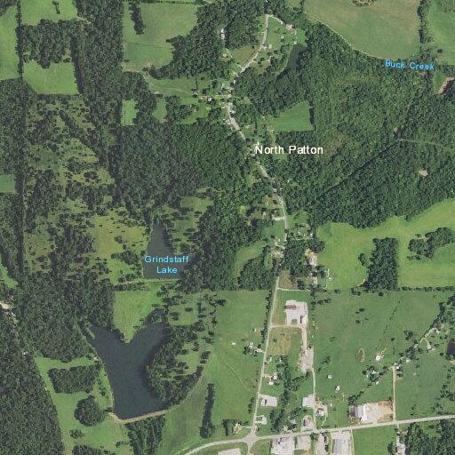Tree blocking westbound lane on Route 72 in Patton