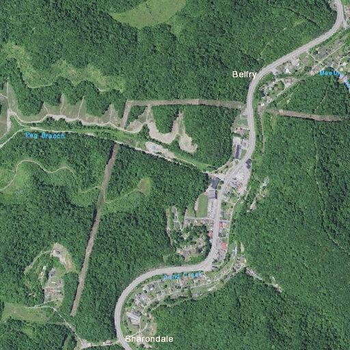 Truck under guardrail on Route 119 near Belfry