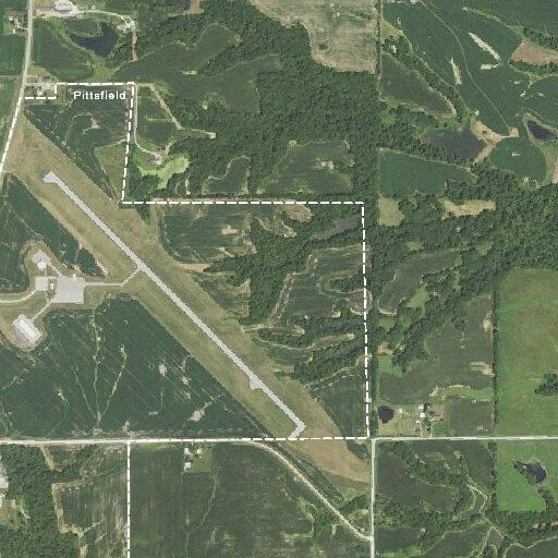 Tractor off road near airport curve