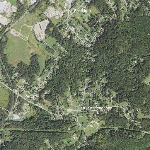 Brush piles burning near Cemetery Road