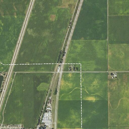 Car in ditch at US 45 and County Road 1500 E