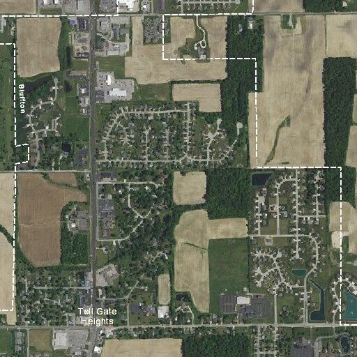 Vehicles in ditch near Main and Dobson