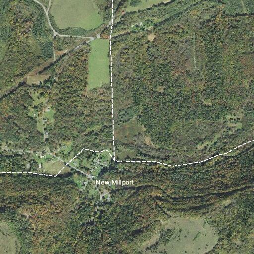 Brush fire spreading into woods near New Millport