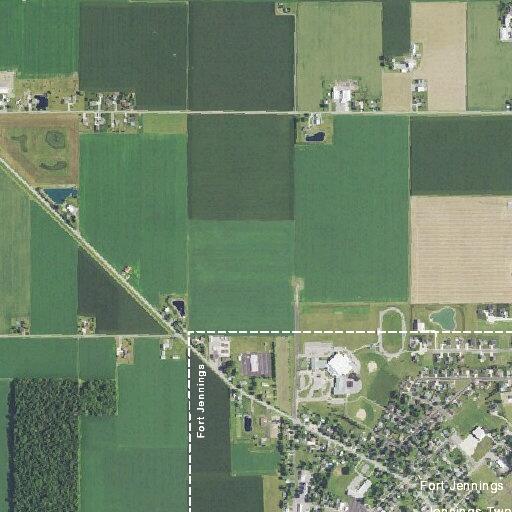 Mowing company vehicle struck near Fort Jennings school
