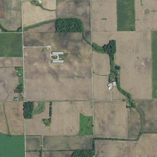 Car hits deer near rural intersection