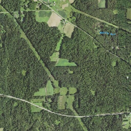 Brush fire from downed power lines on US 322