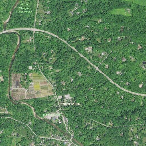 Brush fire near Gates Mills Village spreads