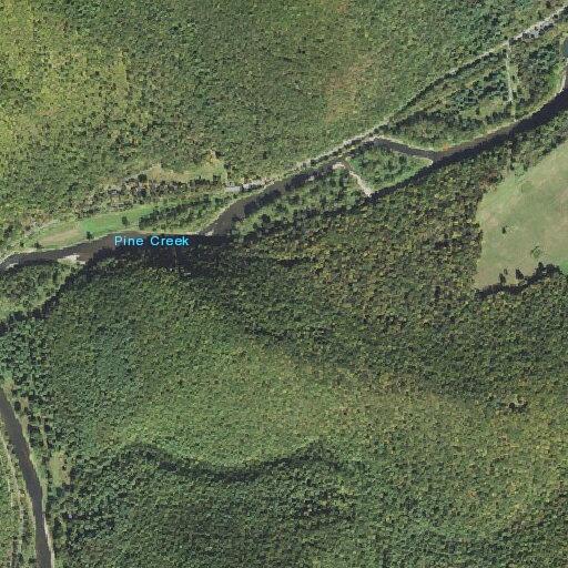 Rock blocking roadway on Route 414 in Brown Township