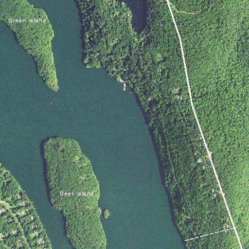 Wire rope hazard between islands on Candlewood Lake