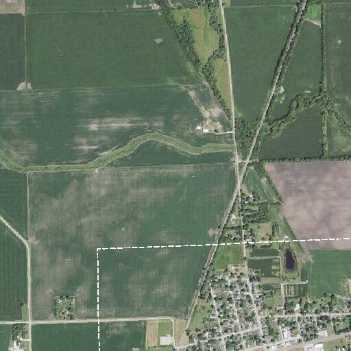 Gray sedan traveling west toward Earlville