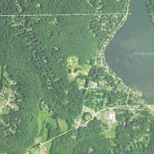 Small contained campfire near Crystal Lake