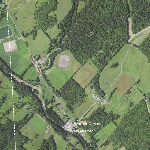 Brush fire in woods on Wilson Road in Warren Township