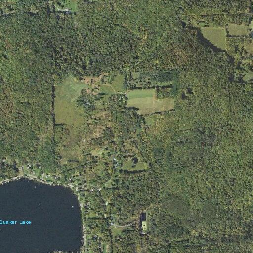 Brush fire caused by wires down on Quaker Lake Road