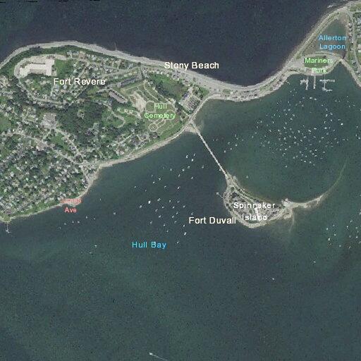 Vessel taking on water near Spinnaker Island