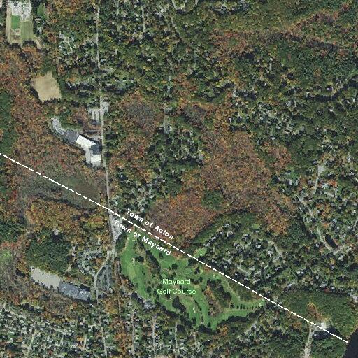 Two cars off road near Maynard Country Club