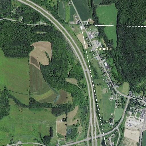 Smoking vehicle on I-390 near Cohocton River bridge