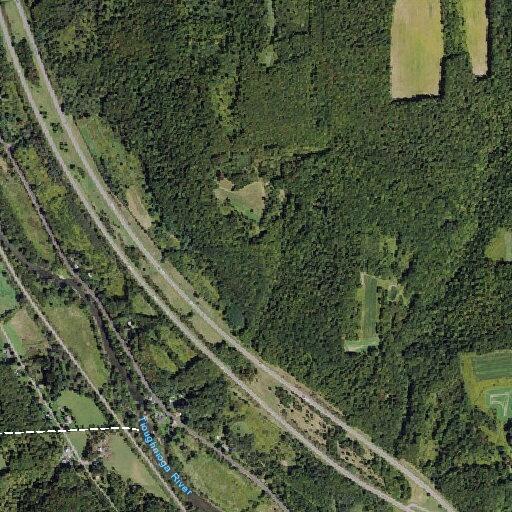 Broken glass blocking lane on Route 11