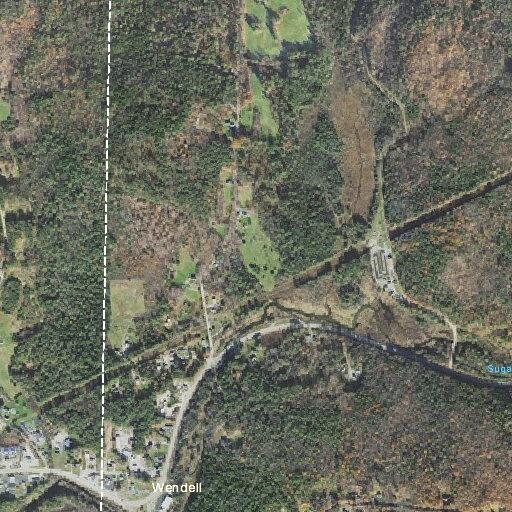 Mulch bed brush fire outside Sunapee Dollar General