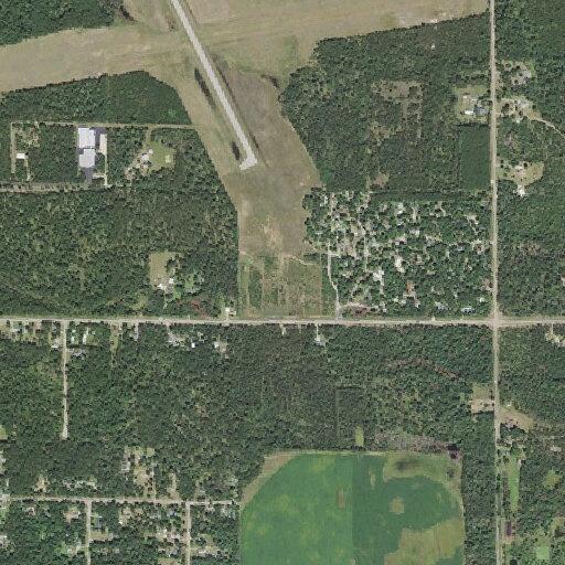 Debris blocking roadway on County Road M