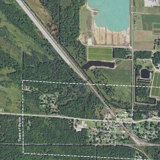 Train blocking Highway 21 in Wyeville