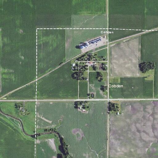 Small grass fire in roadside ditch near Cobden
