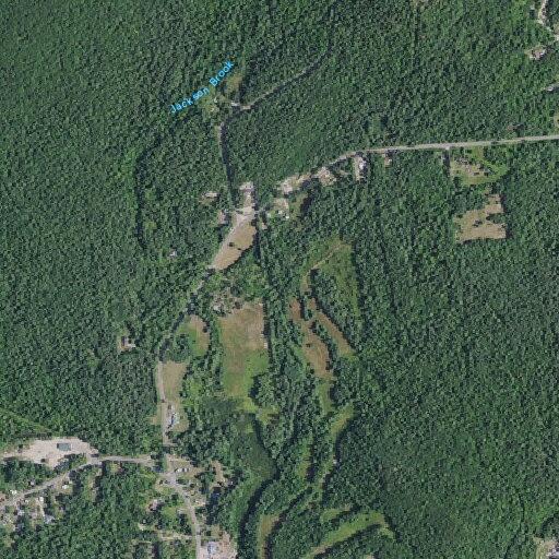 Tree blocking Hickey Road in Au Sable Forks