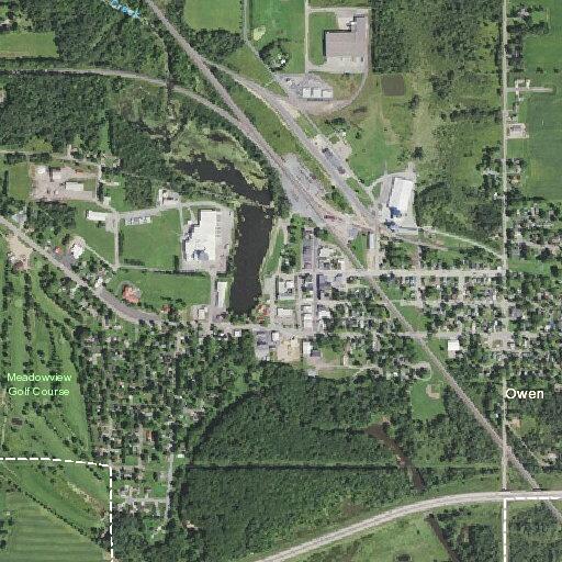 Fallen trees block roads in Owen