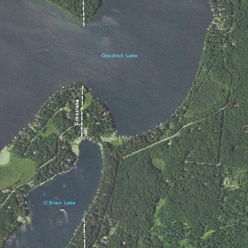 Unoccupied pontoon drifting near Crosslake dock