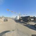 Fuel spill from big rig on highway roadside