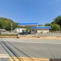 Man having asthma attack at gas station
