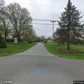 Fallen tree blocks road and damages power lines