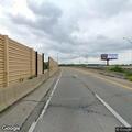 Guardrail hanging into lane on eastbound highway