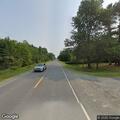 Dead deer blocking lane on Hartland Road
