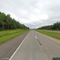 Truck tire debris causing road hazard on I-35