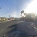 Woman yelling at bus stop on Indian Wells Road