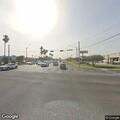 Palm tree leaf burning in roadway in McAllen