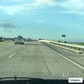Boat blocking southbound lanes on US Highway 1