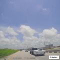 Reckless green car driving northbound on 361