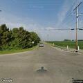 Lightning strike damages utility pole at intersection