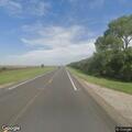 Disabled motorcycle on Highway 96 near Albert