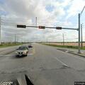 Bent stop sign after earlier crash at intersection