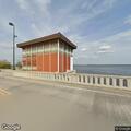 Barricades block turn lane at drawbridge