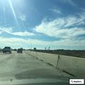 Traffic hazard with vehicle fire on US 59