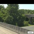 Vehicle hits bridge on US 90, causes tire damage