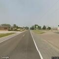 Reckless driving by dark blue sports motorcycle