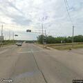 Unoccupied stalled truck off roadway on Railroad St