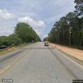 Crosswalk pole down in road near Gooseberry Road
